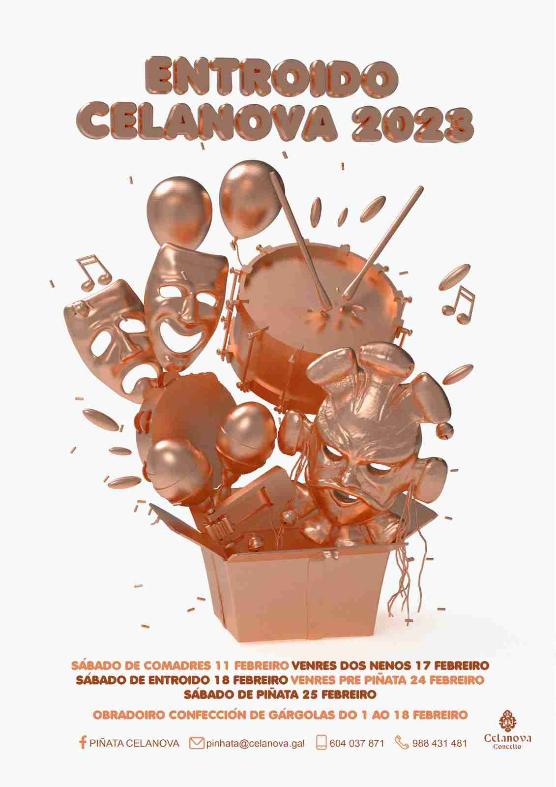 Entroido Celanova 2023 - Formulario de inscripción para o sábado de PIÑATA